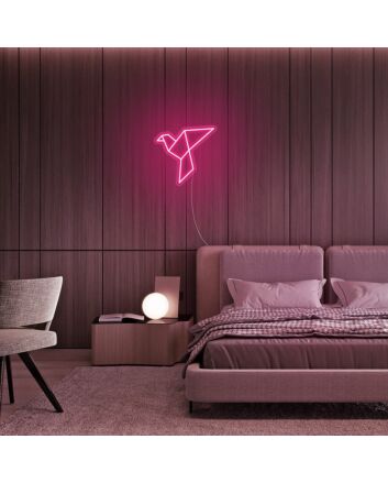 Mini Paper Crane Neon Sign