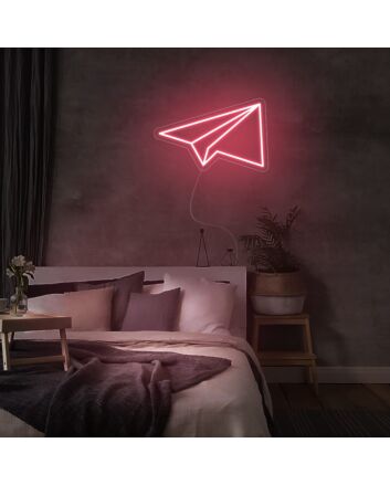 Mini Paper Plane Neon Sign