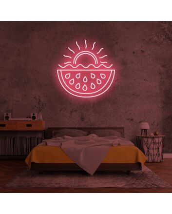 Summer Party With Watermelon Neon Sign