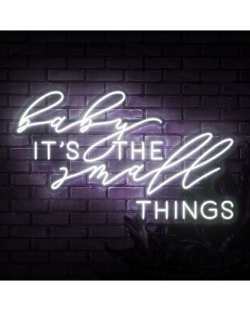 Baby Its The Small Things Neon Sign