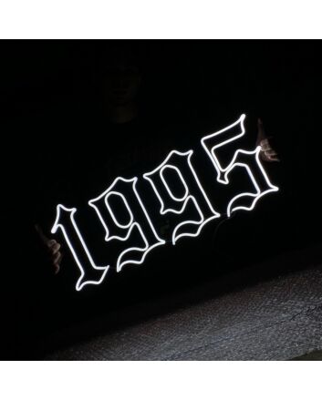 Gothic Style Numbers 1995 Neon Sign