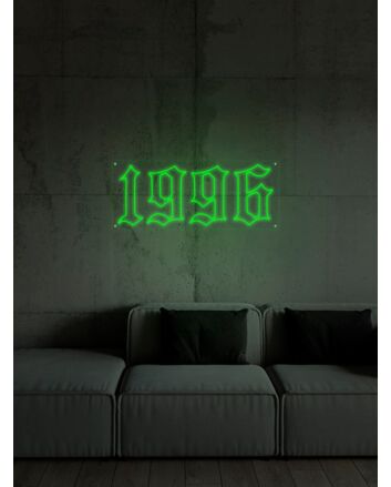 Gothic Style Numbers 1995 Neon Sign