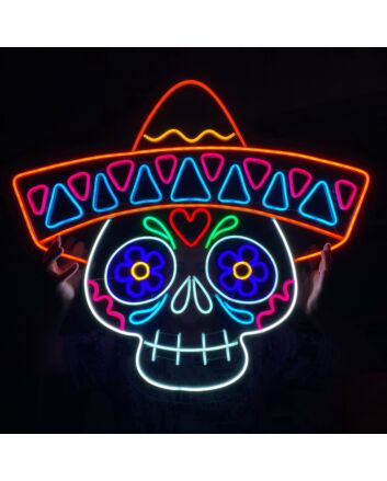 Calavera Neon Sign