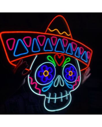 Calavera Neon Sign