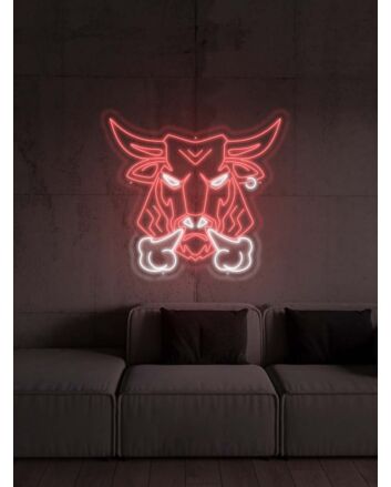 Bull Football Neon Sign