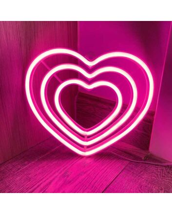 Double Heart &#8211; Led Neon Sign