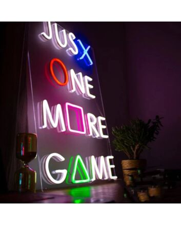 Just One More Game Neon Sign