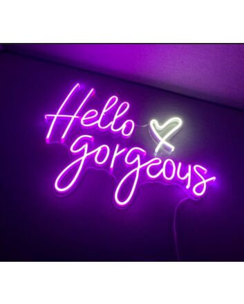 Hello Gorgeous Heart Neon Sign MNC42055