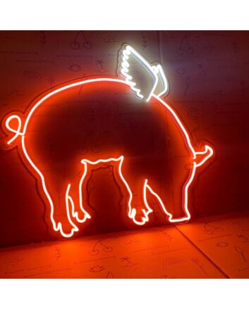 Flying Pig Neon Sign