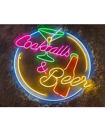 Cocktails and Beer Neon Sign