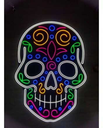 Calavera Skull Neon Sign