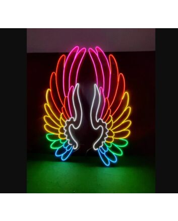 Angel Wings Colorful V2 Neon Sign