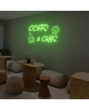 Coffee And Cake Neon Sign