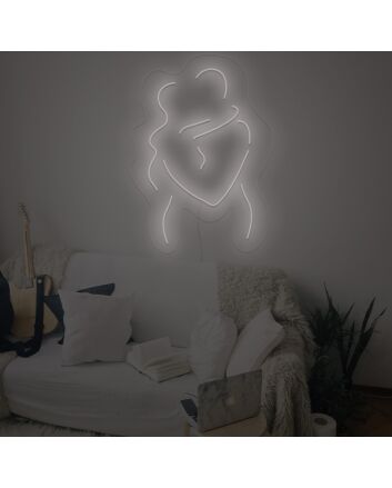 Hug Me Everyday For Couple Neon Sign