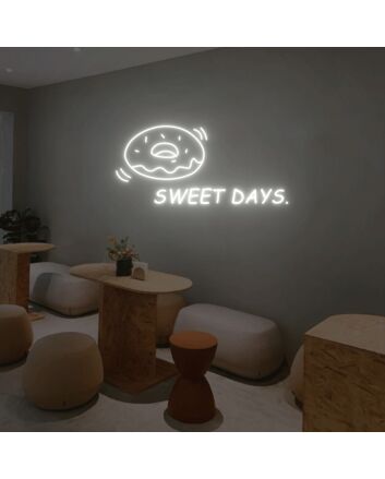 Sweet Days And Donuts Neon Sign