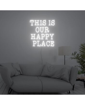 This Is Our Happy Place Neon Light Signs Custom Neon Sign For Wedding Bar Party Decoration