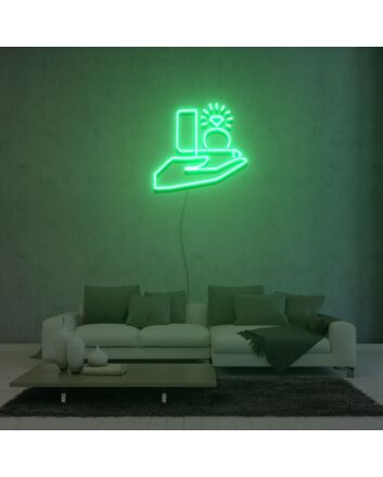 Proposal Diamond Ring Neon Sign Neon Light Signs Custom For Wedding Bar Party Decoration