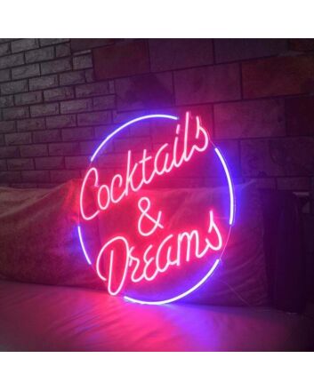 Customize Cocktails &#038; Dreams &#8211; Led Neon Sign