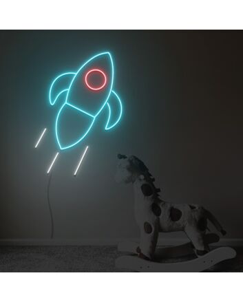 Rocket Ship Neon Sign Fashion Custom Neon Sign Lights Night Lamp Led Neon Sign Light For Home Party