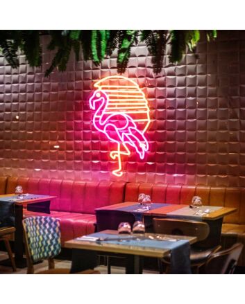 Flamingo and Sunset Neon Sign