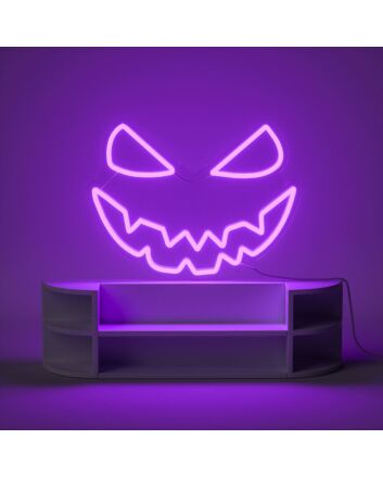 Halloween Elements Spooky Pumpkin Face Neon Signs