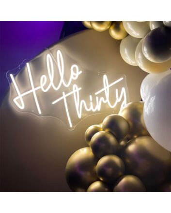 Hello Thirty Neon Sign