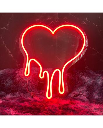 Dripping Heart Led Neon Sign