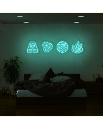 Avatar Elements Symbols Neon Sign