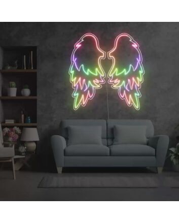 Angel Wings Colorful Neon Sign
