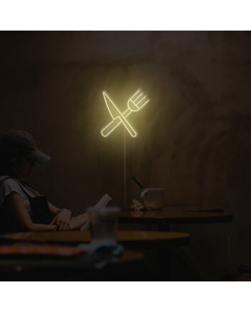 Cutlery Neon Sign