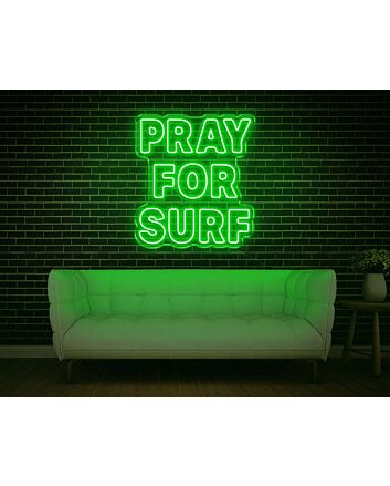 Pray For Surf LED Neon Sign v2