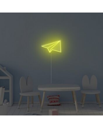 Paper Rocket Neon Sign