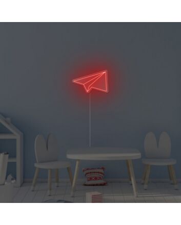 Paper Rocket Neon Sign
