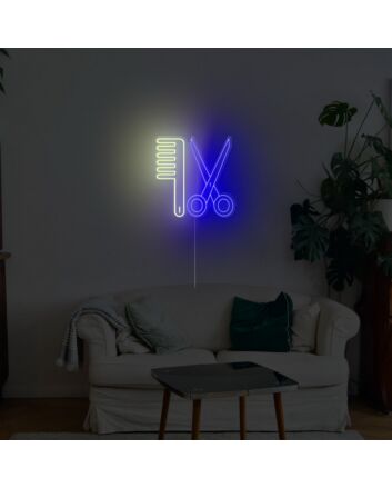 Scissors Comb Neon Sign