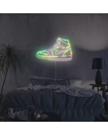 Sneaker Shoes Colorful Neon Sign