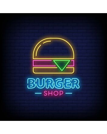 Burger Shop Neon Sign
