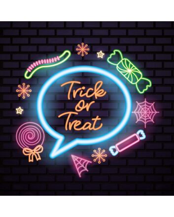 Cutie Trick Or Treat Neon Sign
