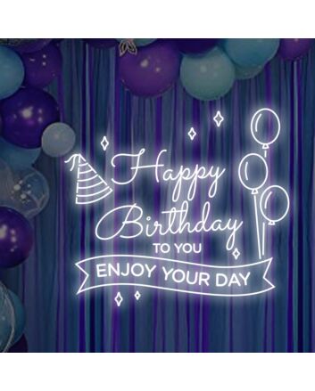 Happy Birthday Enjoy Your Day Neon Sign