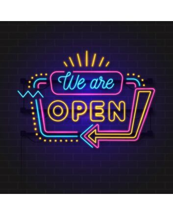 We Are Open Modern Neon Sign