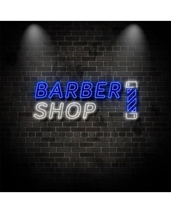 Barber Shop With Twister Neon Sign