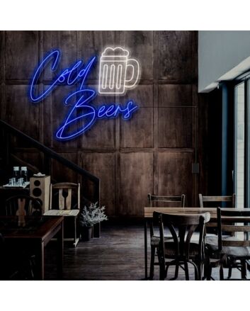 Cold Beers With Mug Neon Sign