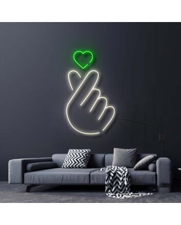 Hand Heart Korean Style Neon Sign