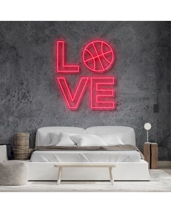 Love With Basketball At O Neon Sign