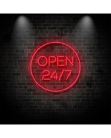 Open 247 Neon Sign