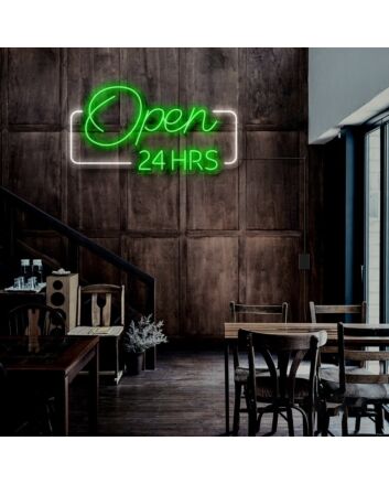 Open 24hrs Neon Sign