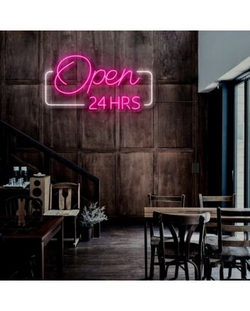 Open 24hrs Neon Sign