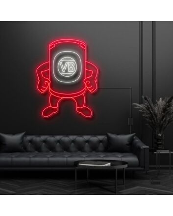 Vb Beer Cartoon Neon Sign