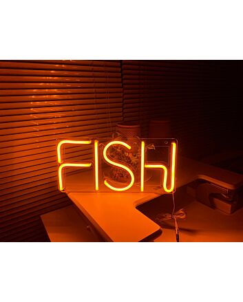 Fish Text Neon Sign