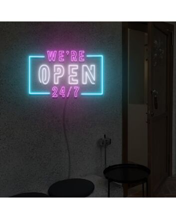 Open 24h Neon Sign Lights Night Lamp Led Neon Sign Light For Home Party