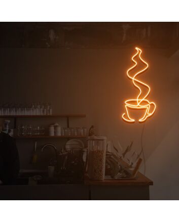 Steaming Coffee Cup Neon Sign Lights Night Lamp Led Neon Sign Light For Home Party